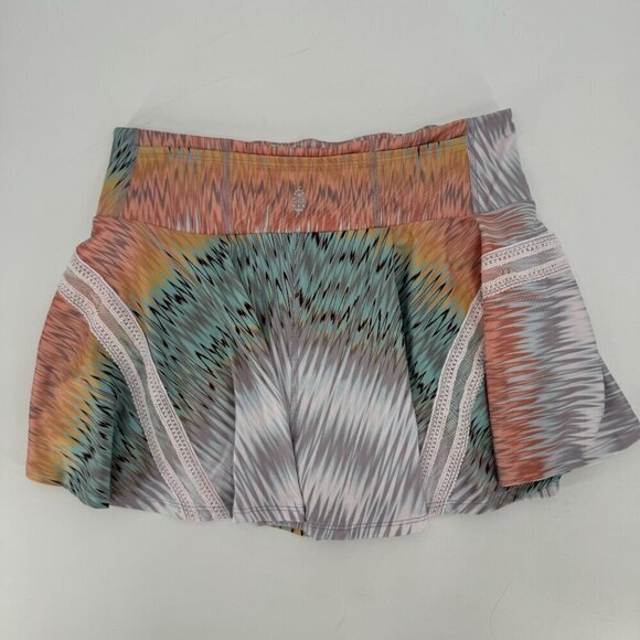 Free People Sunspace Pleats And Thank You Printed Lace Skort Tennis Large Skirt - Picture 4 of 7